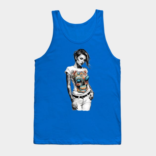 Elevate Your Style with a Chic Digital Image Tank Top by AlexBRD